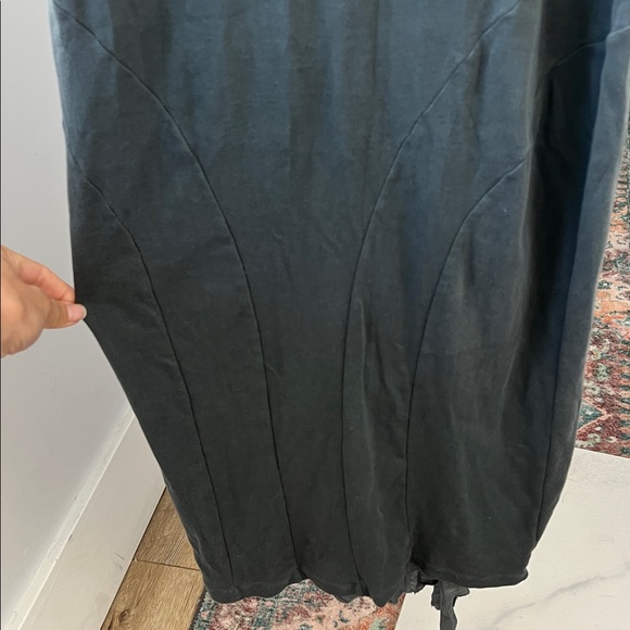 Prairie Underground Organic Cotton Longsleeve Boho Midi Dress Atlantic Blue S - Picture 6 of 8